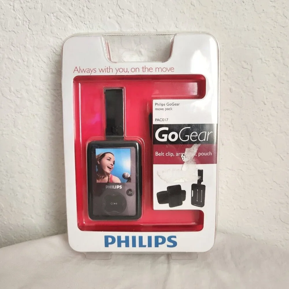 Philips Go Gear Move Pack PAC017 Belt Clip Armband Silicon Pouch NIP NRFB